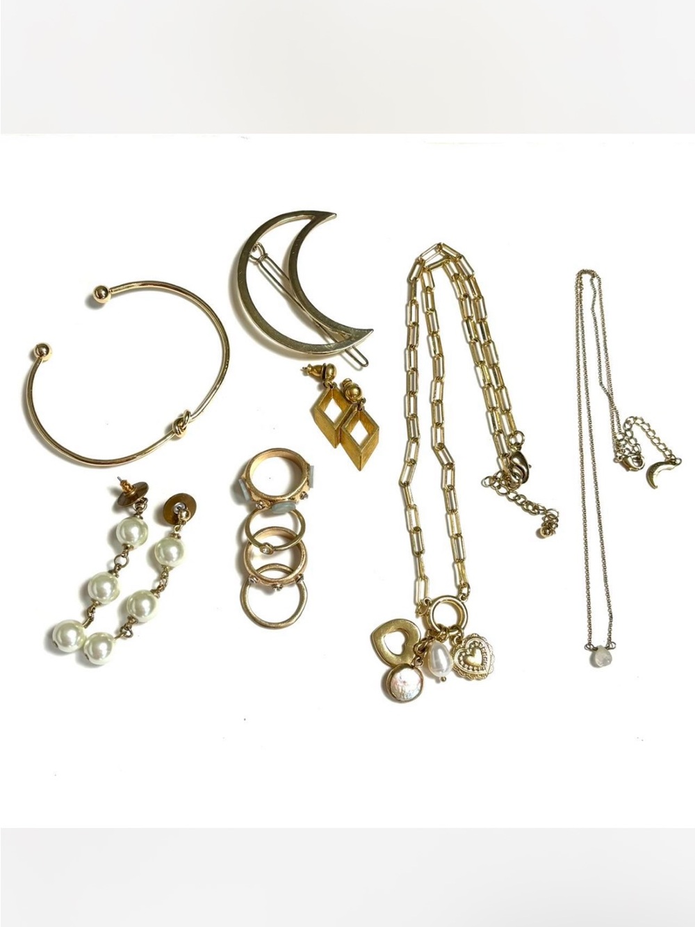 Gold Tone Moonstone Pearl Jewelry Bundle Free People Luna Norte Nordstrom